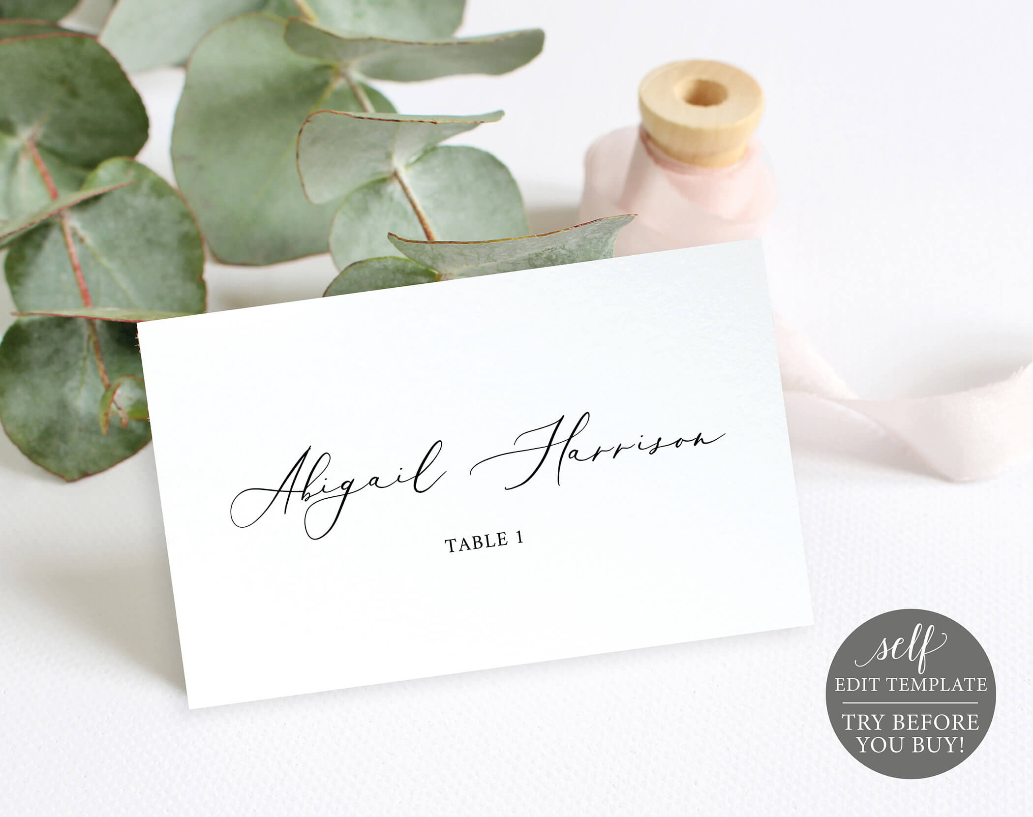 Wedding Place Cards Template, 100% Editable Wedding Seating Intended For Printable Escort Cards Template