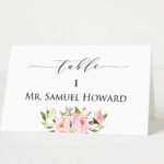 Wedding Place Cards Template Printable Head Table Card With Table Place Card Template Free Download