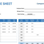 Weekly Timesheet Within Weekly Time Card Template Free