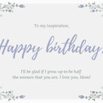 White And Lavender Mom Birthday Card – Templatescanva Throughout Mom Birthday Card Template