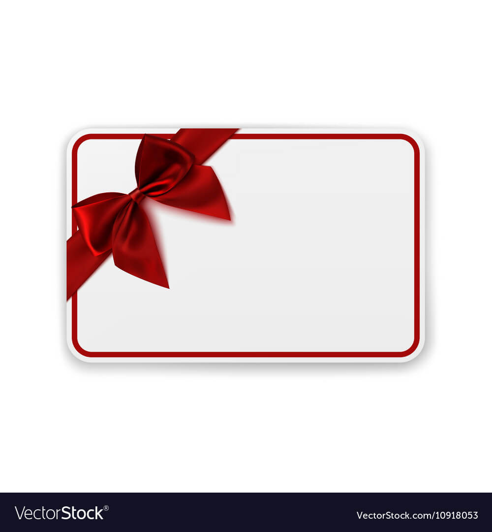 White Blank Gift Card Template With Regard To Present Card Template