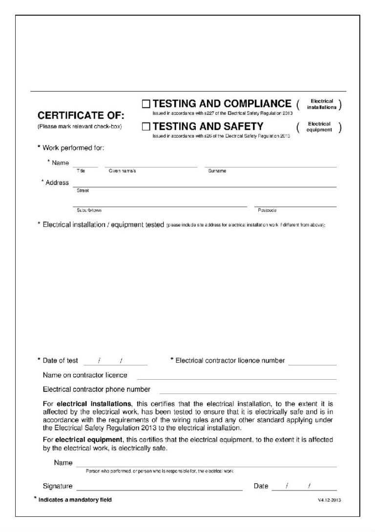 Why You Need An Electrical Compliance Certificate Blog In Certificate