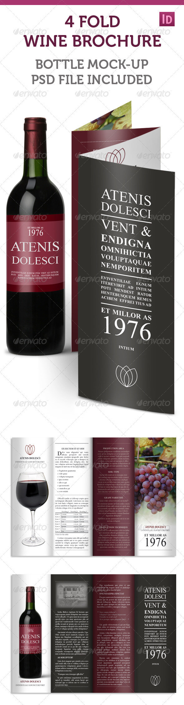Wine Brochure Templates From Graphicriver With Regard To Wine Brochure Template