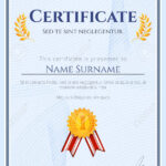 Winner Certificate Diploma Template With Seal Award Decoration.. Throughout Winner Certificate Template
