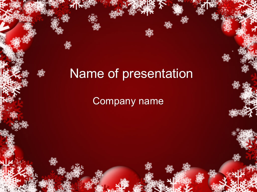 Winter Party Powerpoint Template For Impressive Presentation With Regard To Snow Powerpoint Template