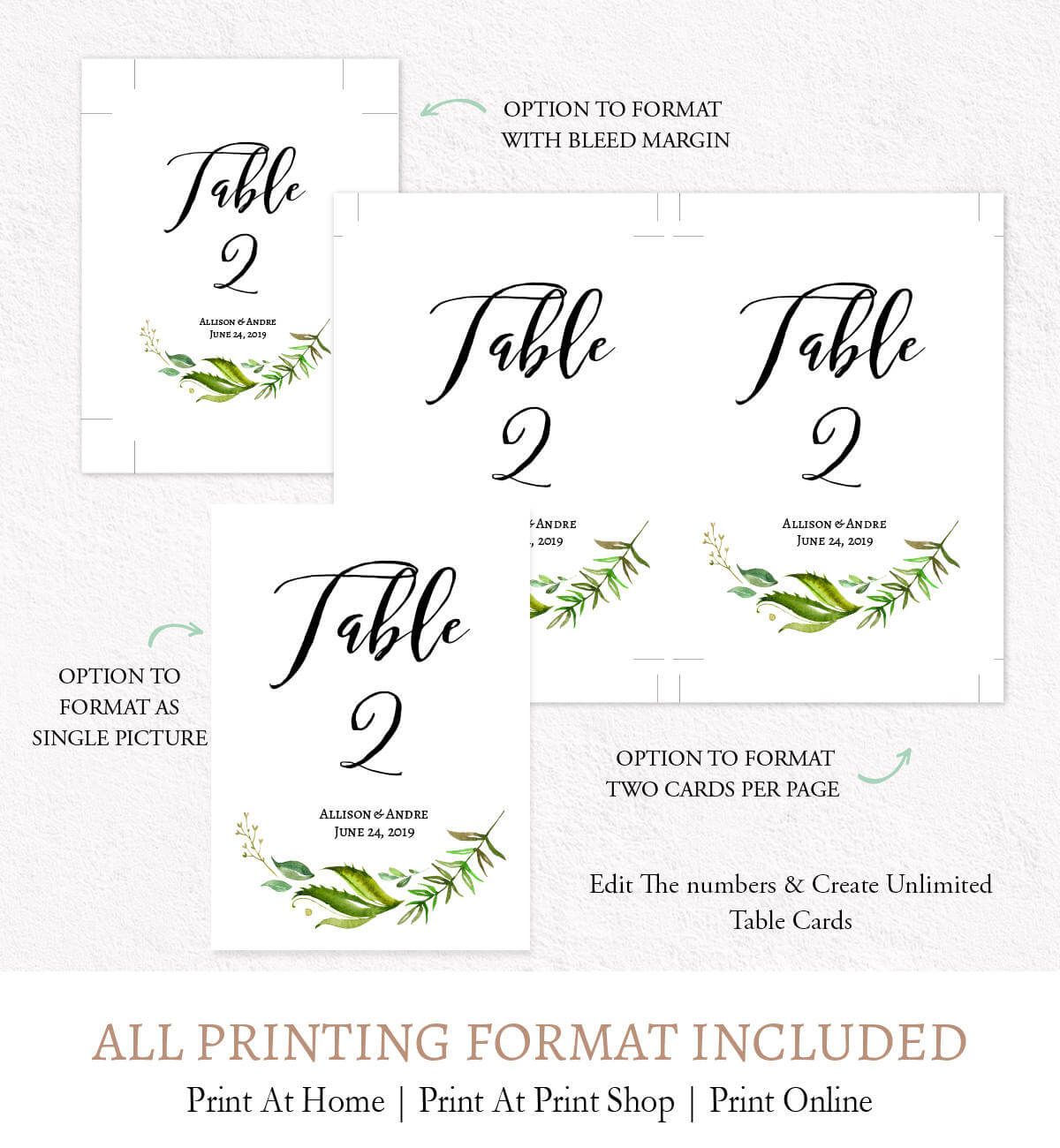 Wreath Table Numbers Template, L3 Throughout Table Number Cards Template