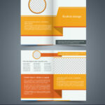 Yellow Bifold Brochure Template Design Within Free Illustrator Brochure Templates Download