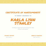 Yellow, Orange And Cream Dots Funny Certificate – Templates With Regard To Funny Certificate Templates