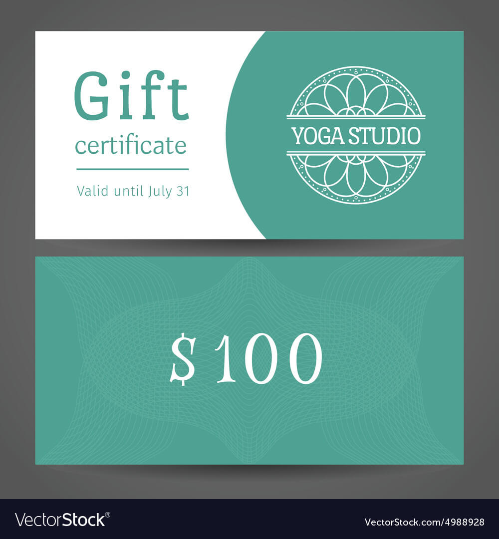 Yoga Studio Gift Certificate Template Pertaining To Yoga Gift Certificate Template Free