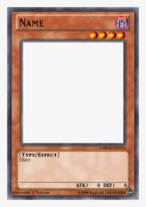 Yugioh-Card Template - Yu Gi Oh Template Transparent Png throughout Yugioh Card Template