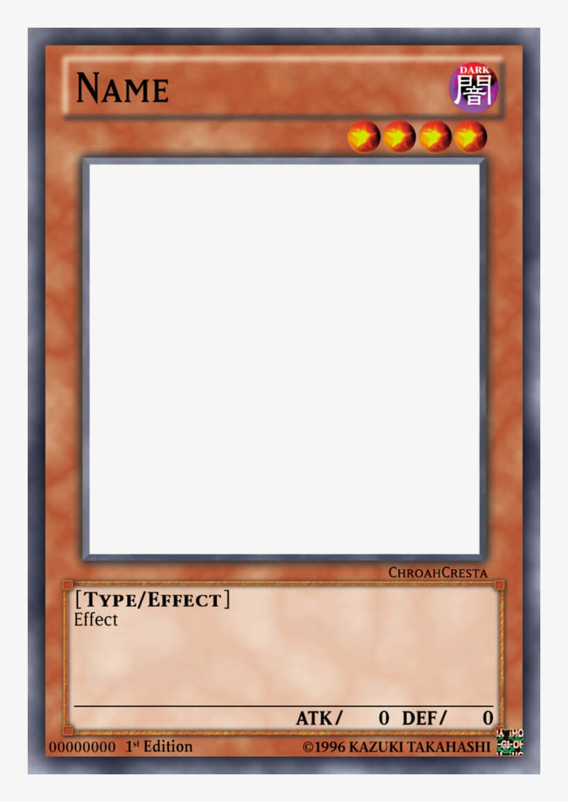 Yugioh Card Template - Yu Gi Oh Template Transparent Png Throughout Yugioh Card Template